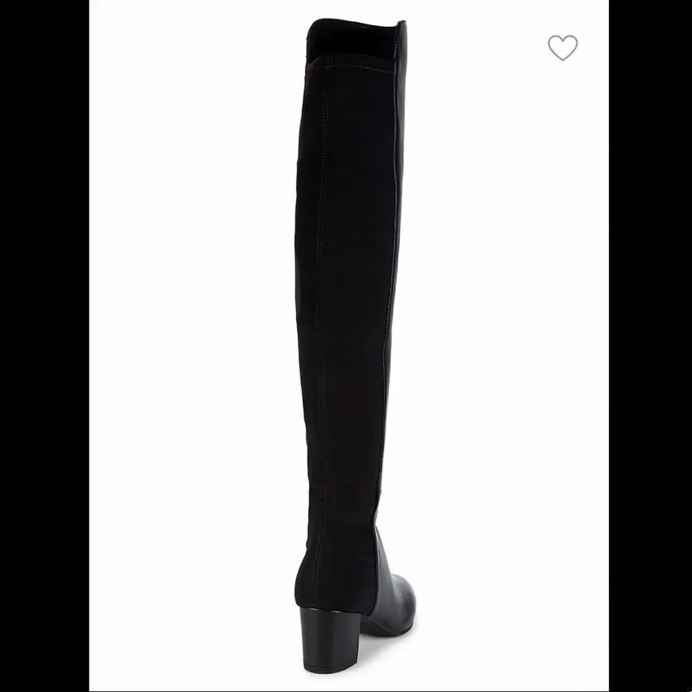 STUART WEITZMAN Gillian Leather Block Heel Knee-High Boots